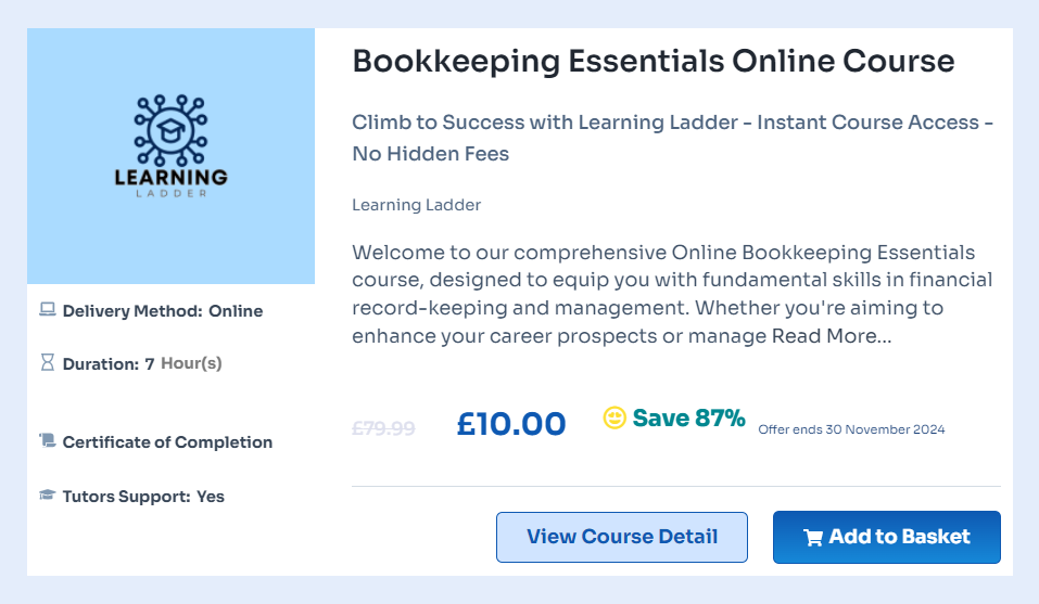 bookkeeping course