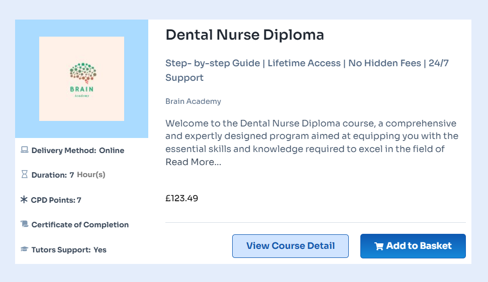 Dental Nurse Course