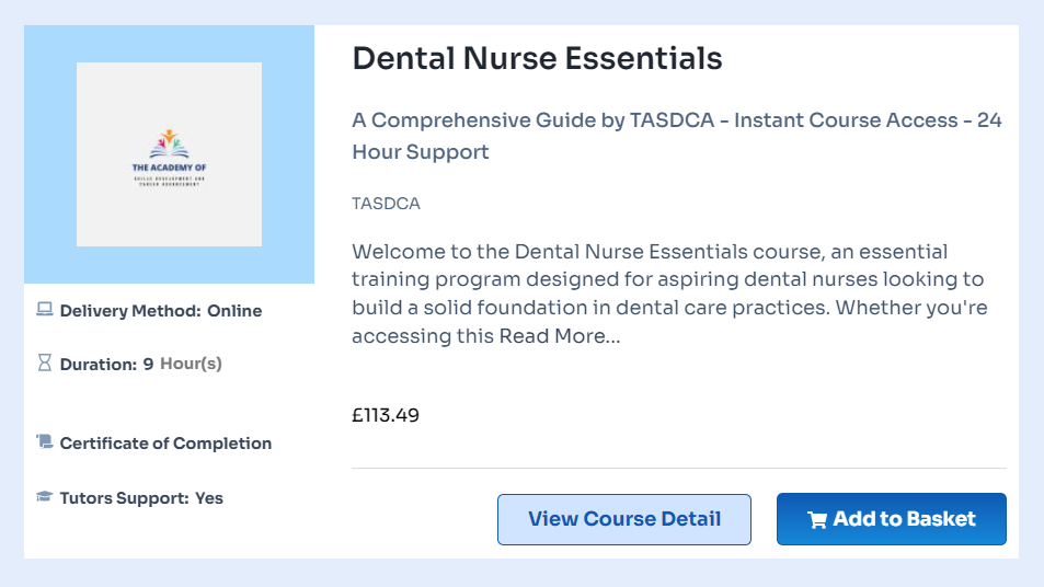 Dental Nurse Course
