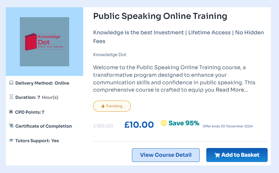 public speaking course