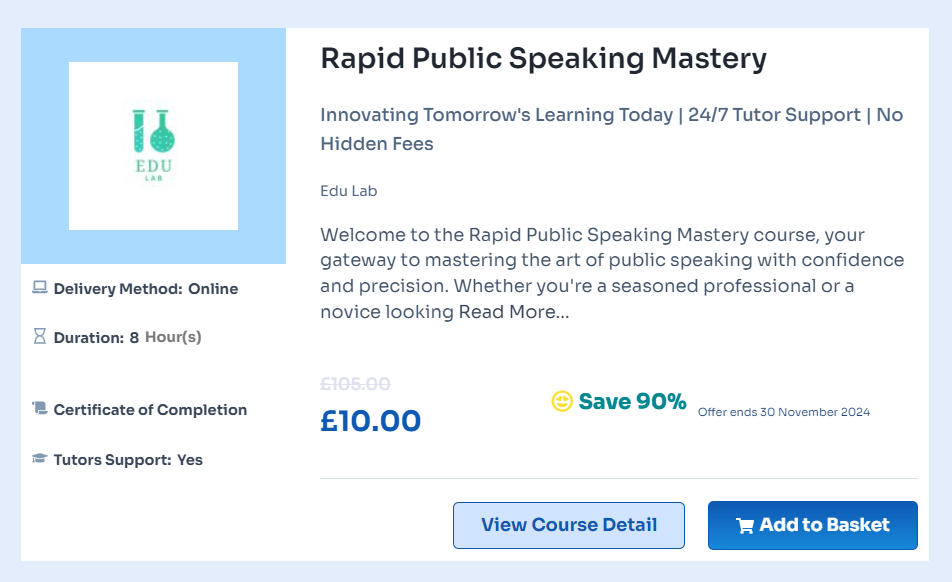 public speaking course