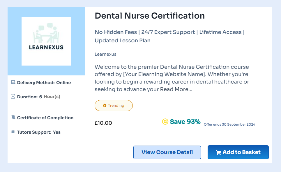 Dental Nurse Course
