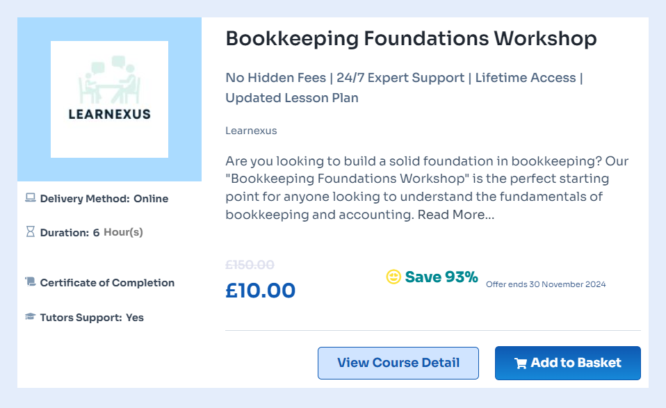 bookkeeping course