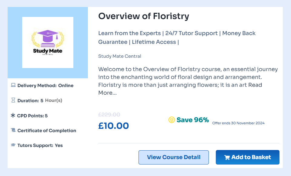 Floristry courses