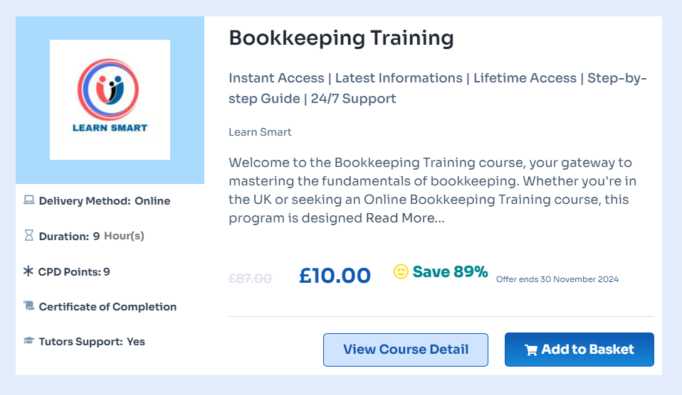 bookkeeping course