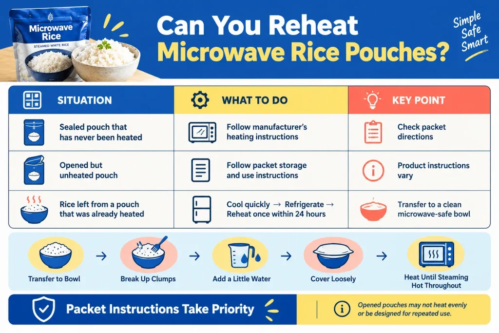 Microwave Rice Pouch Reheating Guide